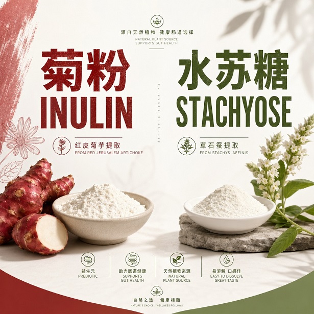 菊粉与水苏糖组合：天然益生元搭配，助力肠道健康养护