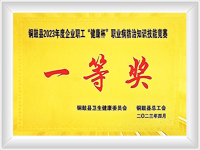 铜鼓县2023年度企业职工“健康杯”职业病防治知识技能竞赛一等奖