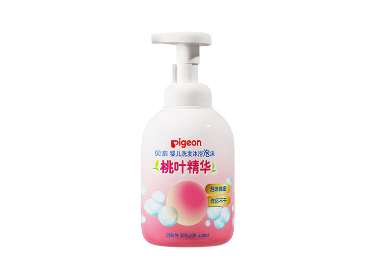 贝亲婴儿洗发沐浴泡沫（桃叶精华）500ML
