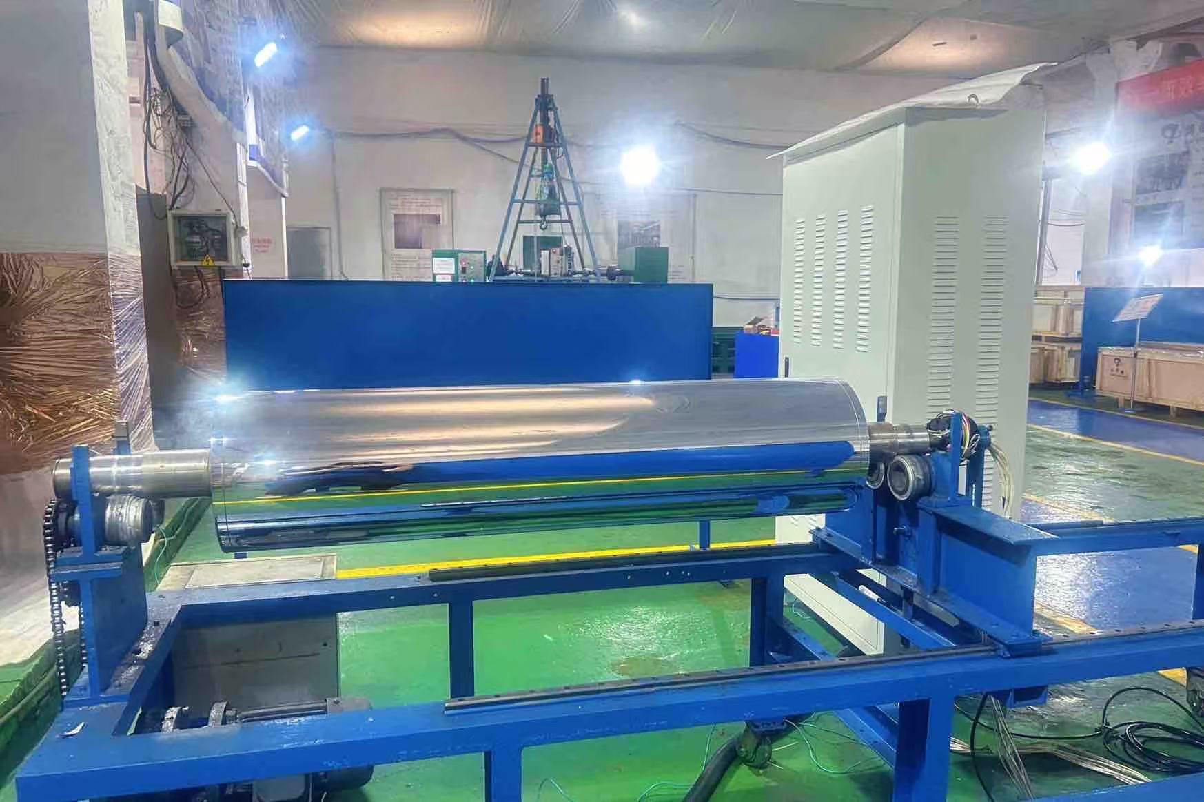 电磁加热辊--升温调试中 电磁加热辊--升温调试中