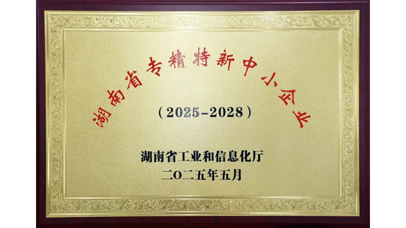 中伟新银获评“湖南省专精特新中小企业”